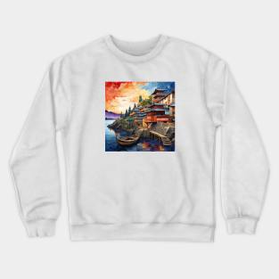 Japan Vintage City River Crewneck Sweatshirt